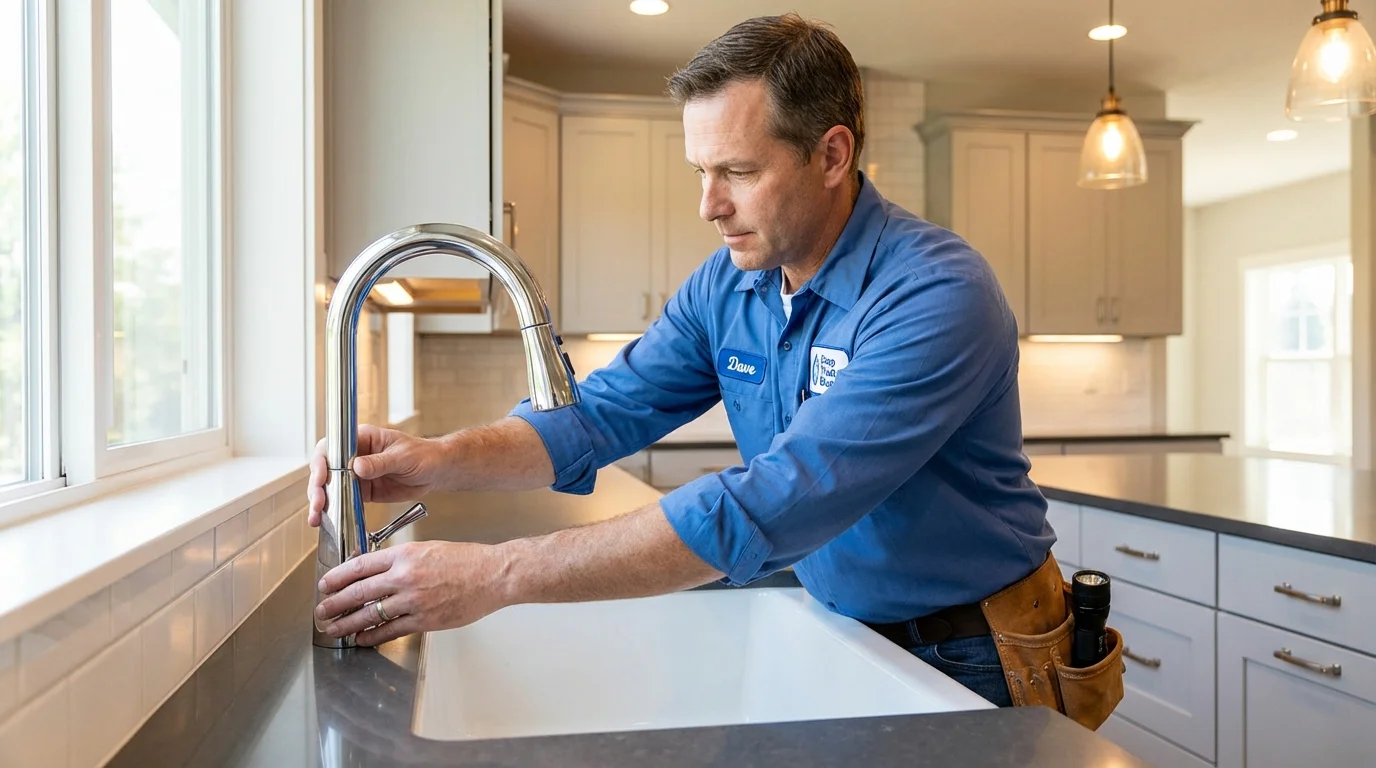 Kitchen faucet installation by Johns Plumbing LLC in Three Rivers