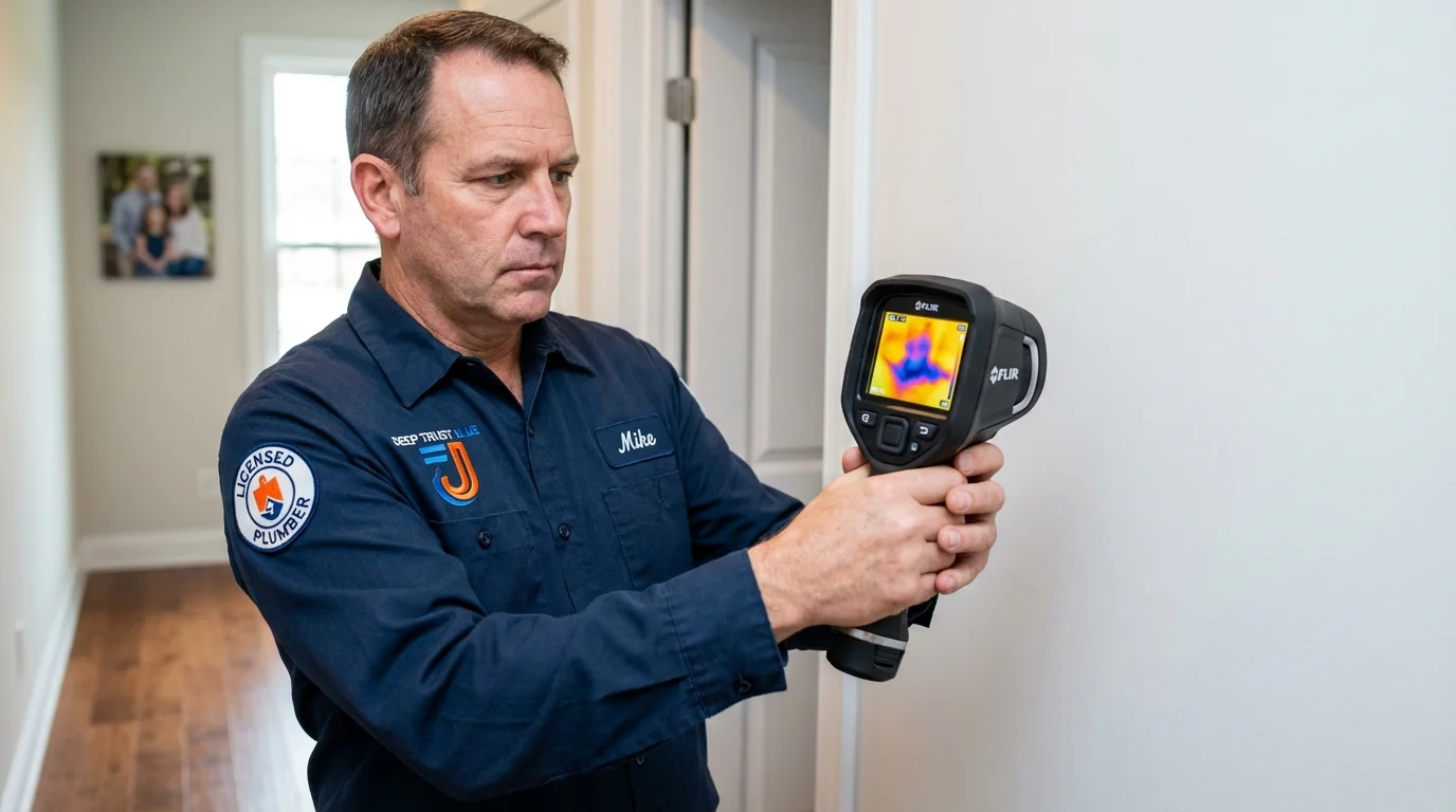 Thermal imaging leak detection by Johns Plumbing LLC in Three Rivers